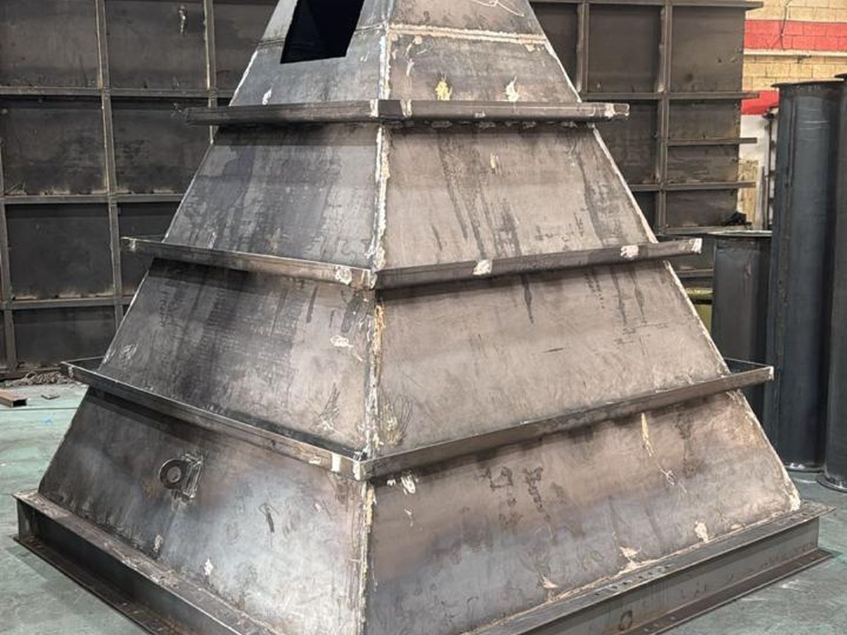 Custom fabricated hopper